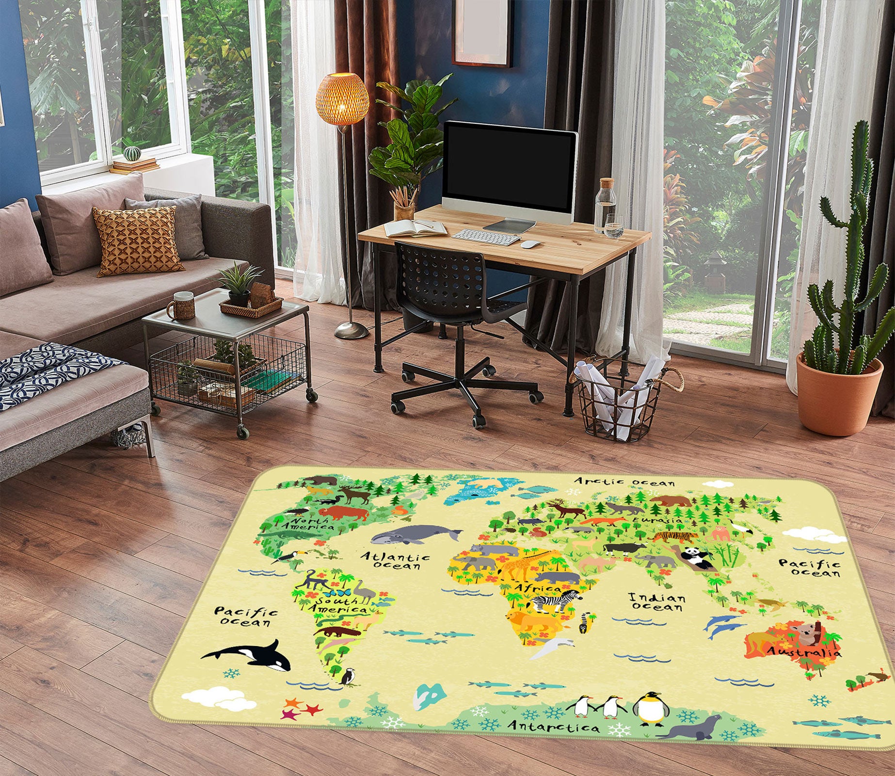 3D Map 77233 Non Slip Rug Mat