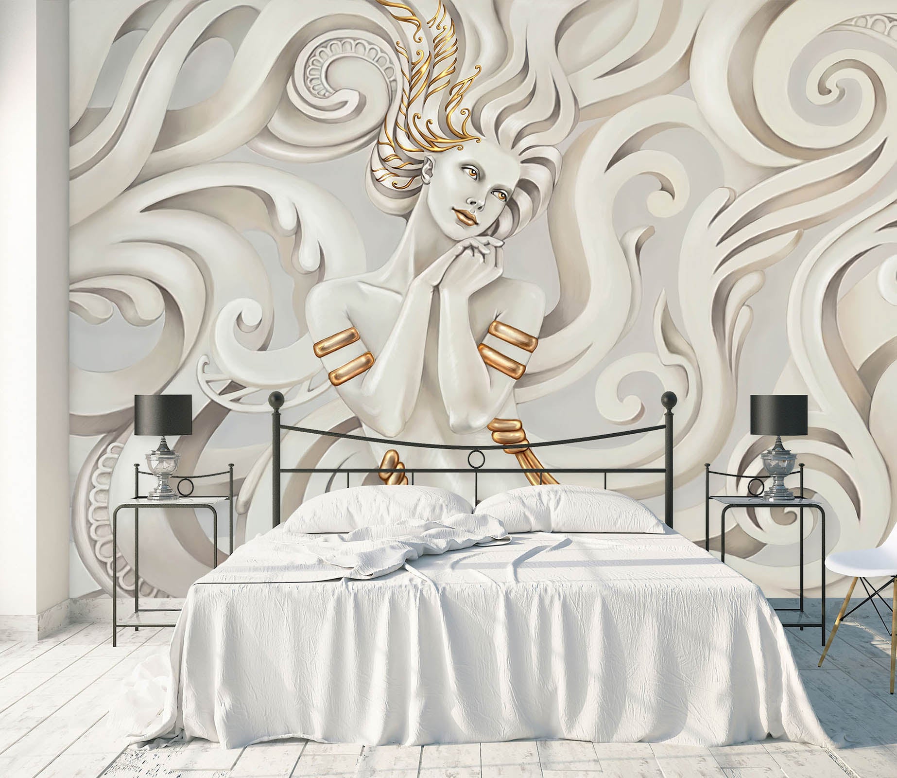 3D Sculpture Beauty 1129 Wall Murals