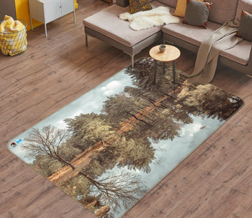 3D Lake Trees 6761 Assaf Frank Rug Non Slip Rug Mat