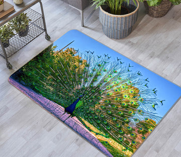 3D Peacock 68197 Animal Non Slip Rug Mat