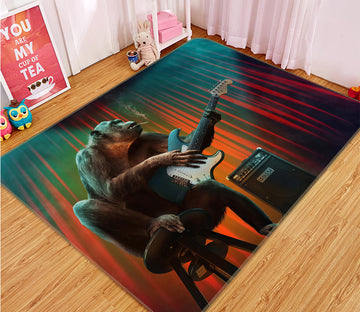 3D Stars Playing Guitar 82135 Animal Non Slip Rug Mat