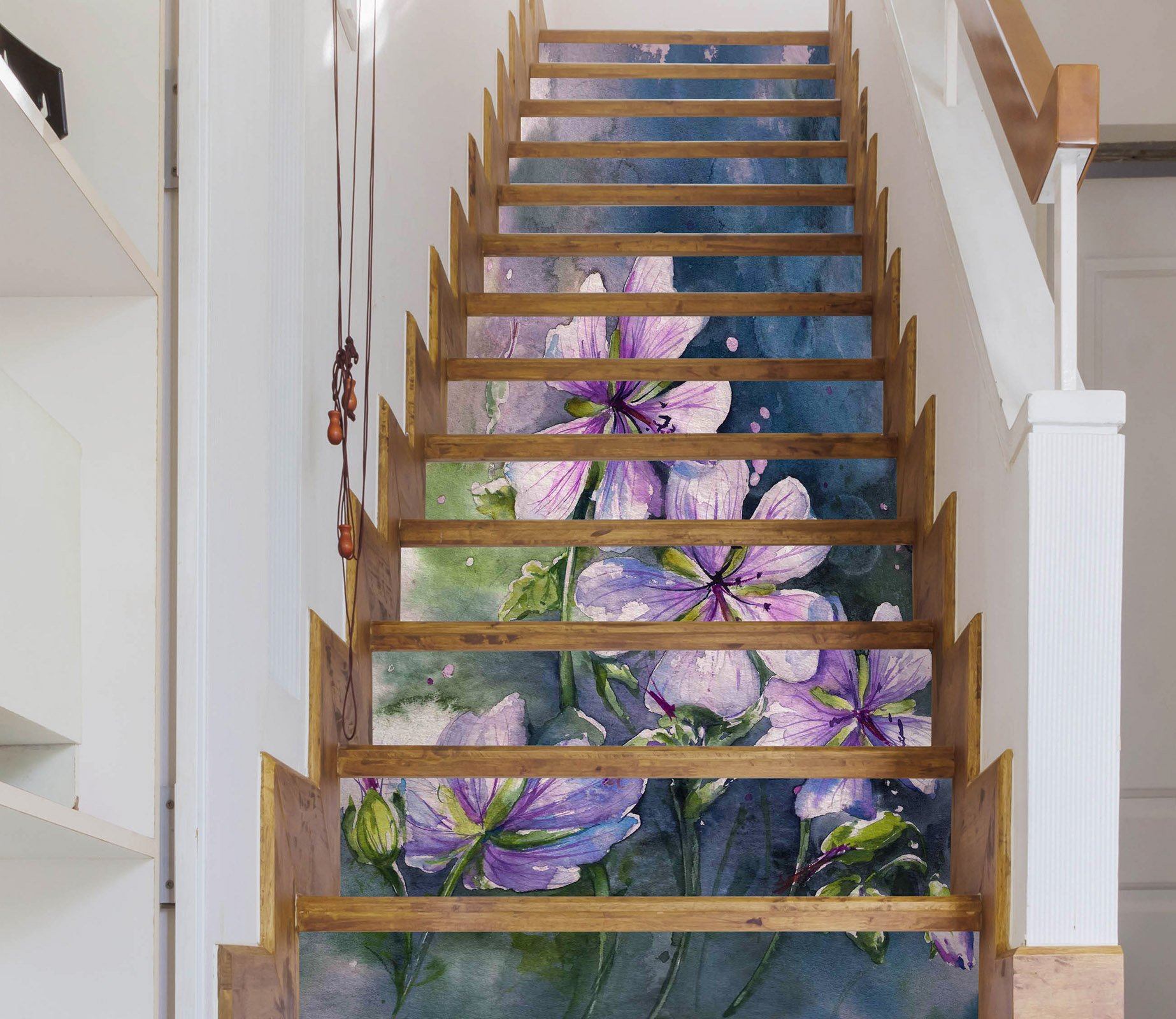 3D Flowers 3528 Stair Risers Wallpaper AJ Wallpaper 