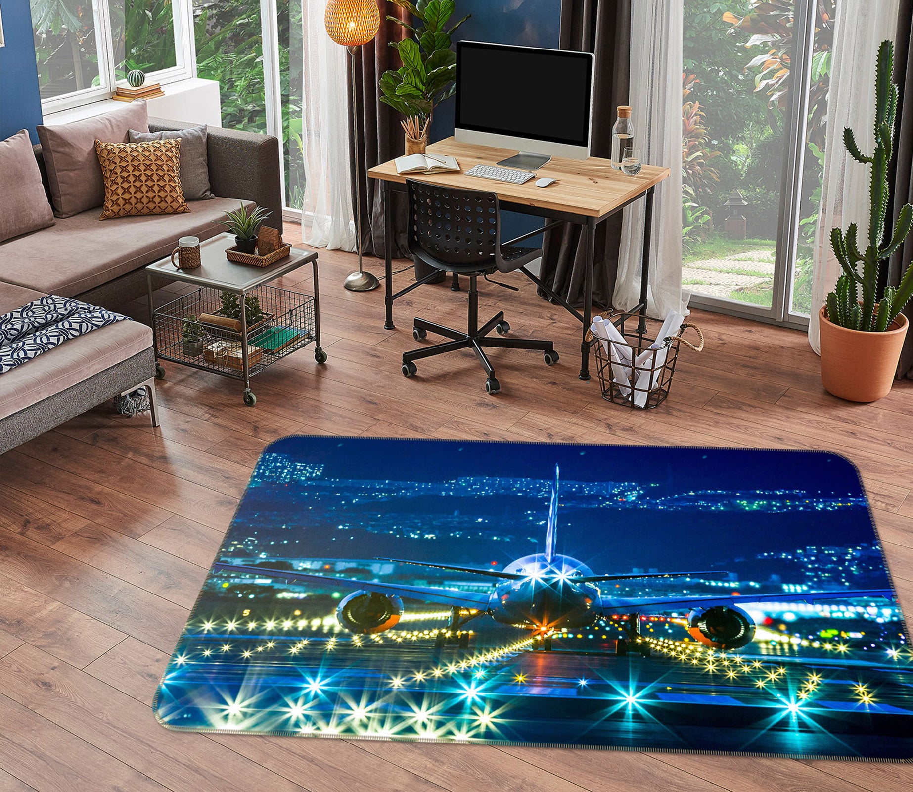 3D Aircraft Runway 42044 Vehicle Non Slip Rug Mat