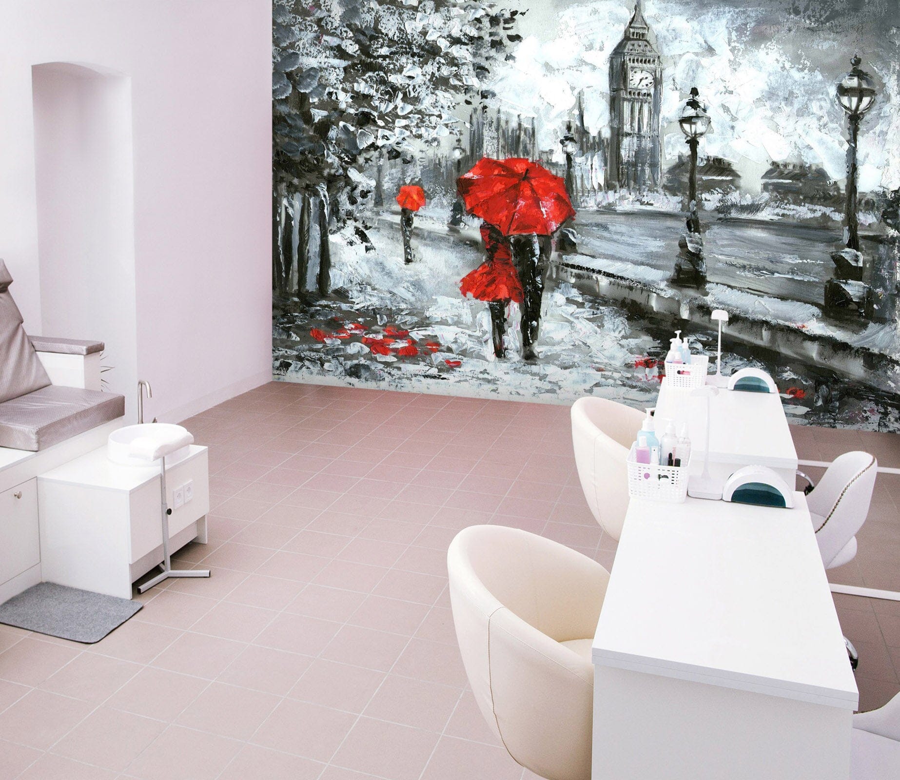 3D Red Umbrella 390 Wall Murals Wallpaper AJ Wallpaper 2 