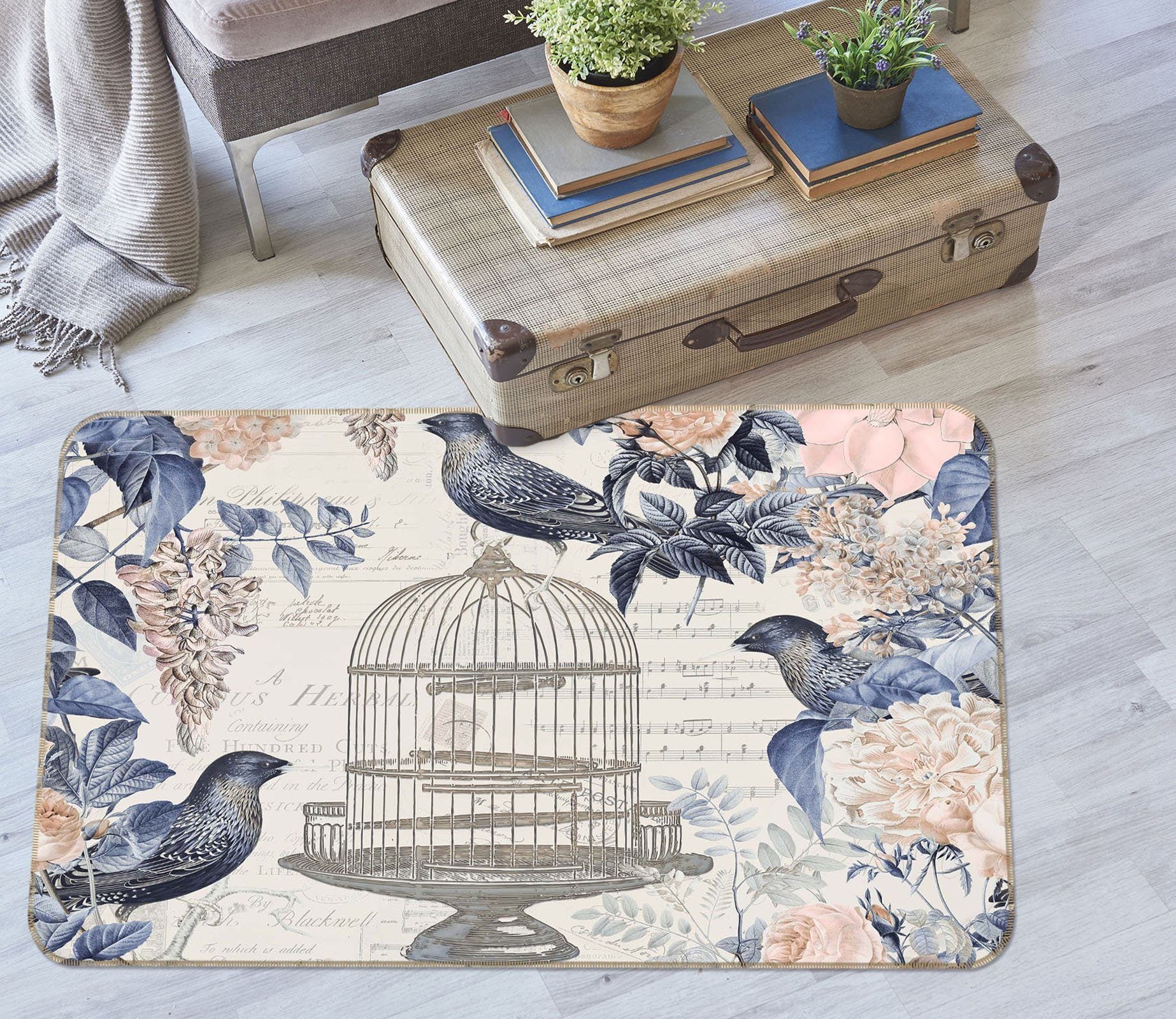 3D Bird Freedom 1006 Andrea haase Rug Non Slip Rug Mat Mat AJ Creativity Home 