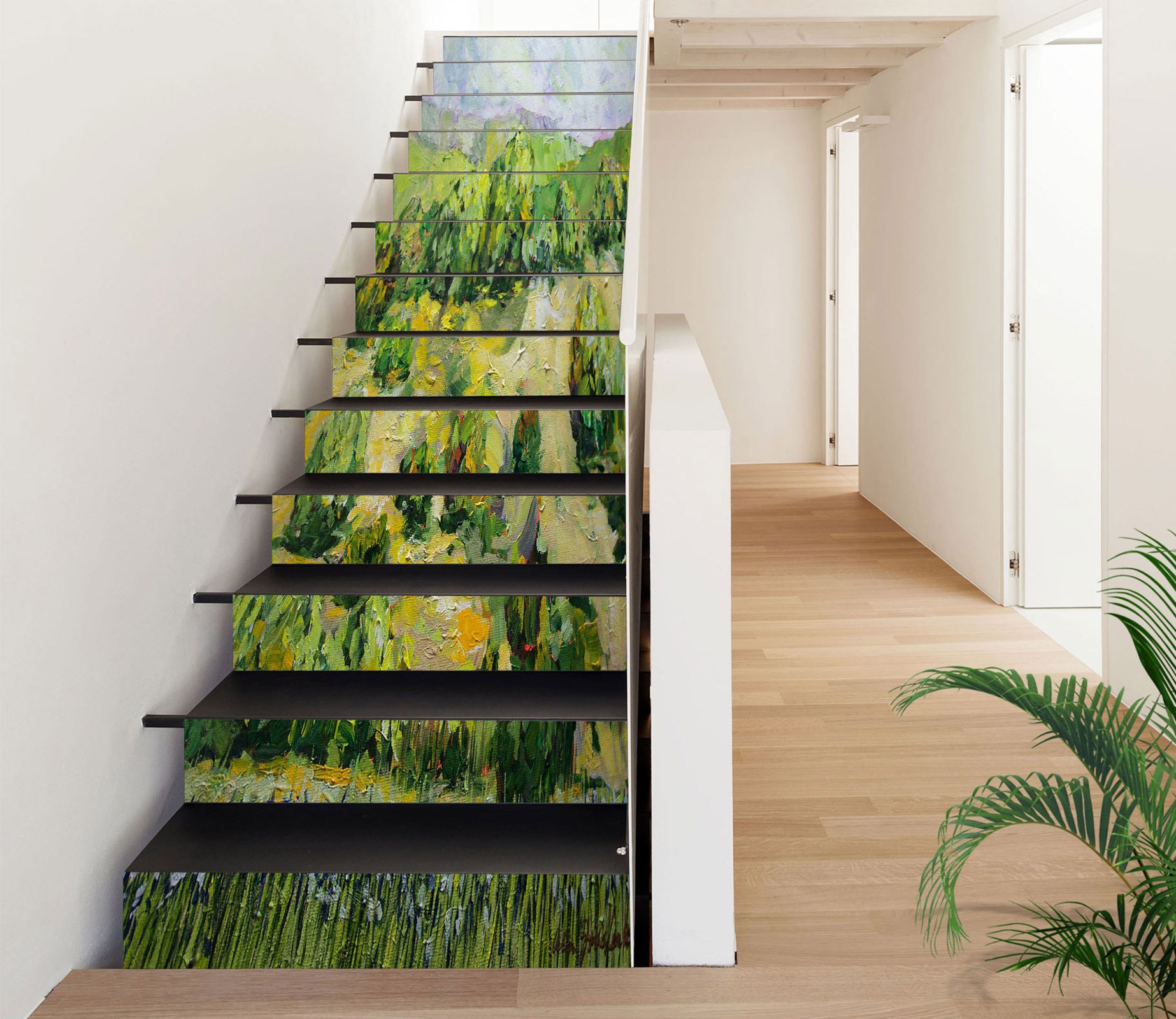 3D Green Field Hillside 9097 Allan P. Friedlander Stair Risers