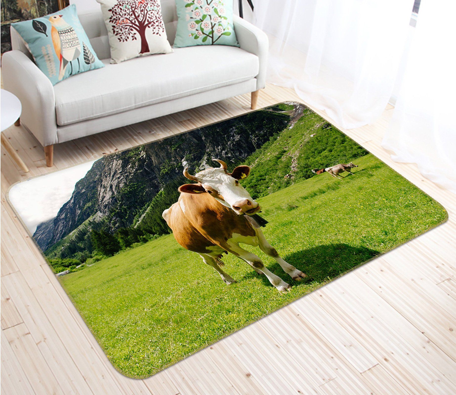 3D Prairie Cattle 208 Animal Non Slip Rug Mat Mat AJ Creativity Home 