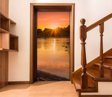 3D Sunlight Lake Shadow 107206 Beth Sheridan Door Mural