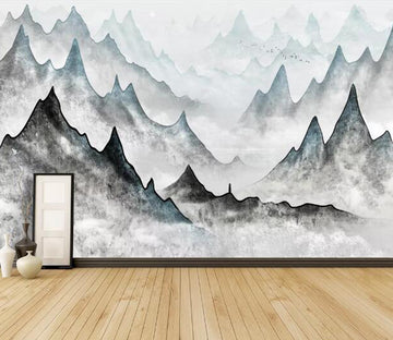 3D Misty Canyon WC2112 Wall Murals