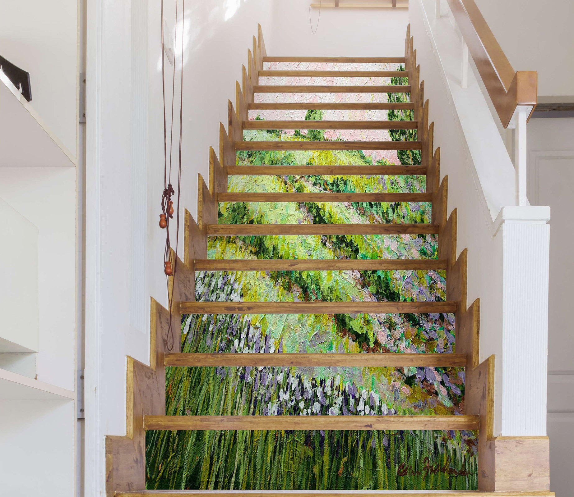 3D Hillside Grass Flowers 9096 Allan P. Friedlander Stair Risers