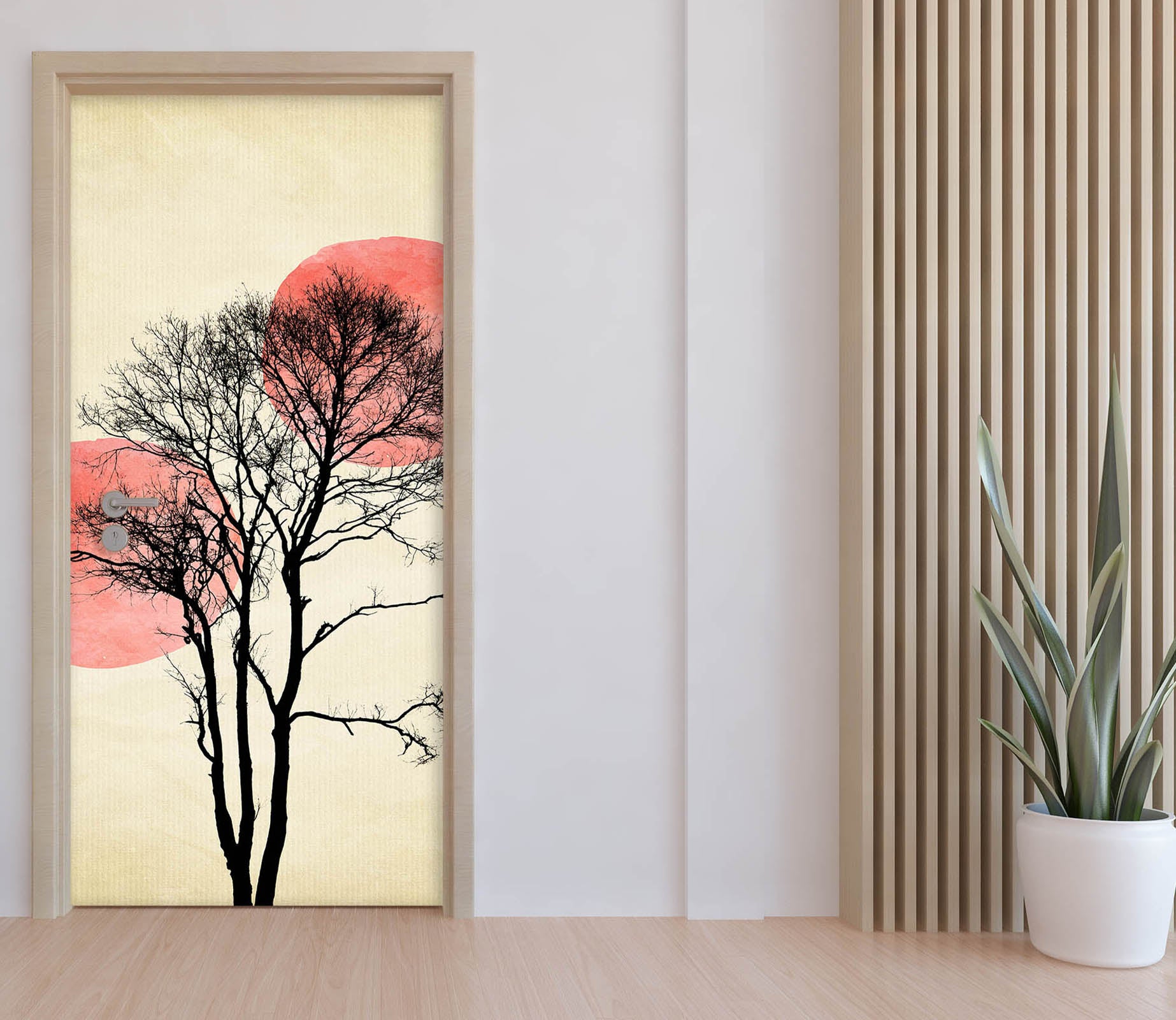 3D Moon Trees 10142 Boris Draschoff Door Mural