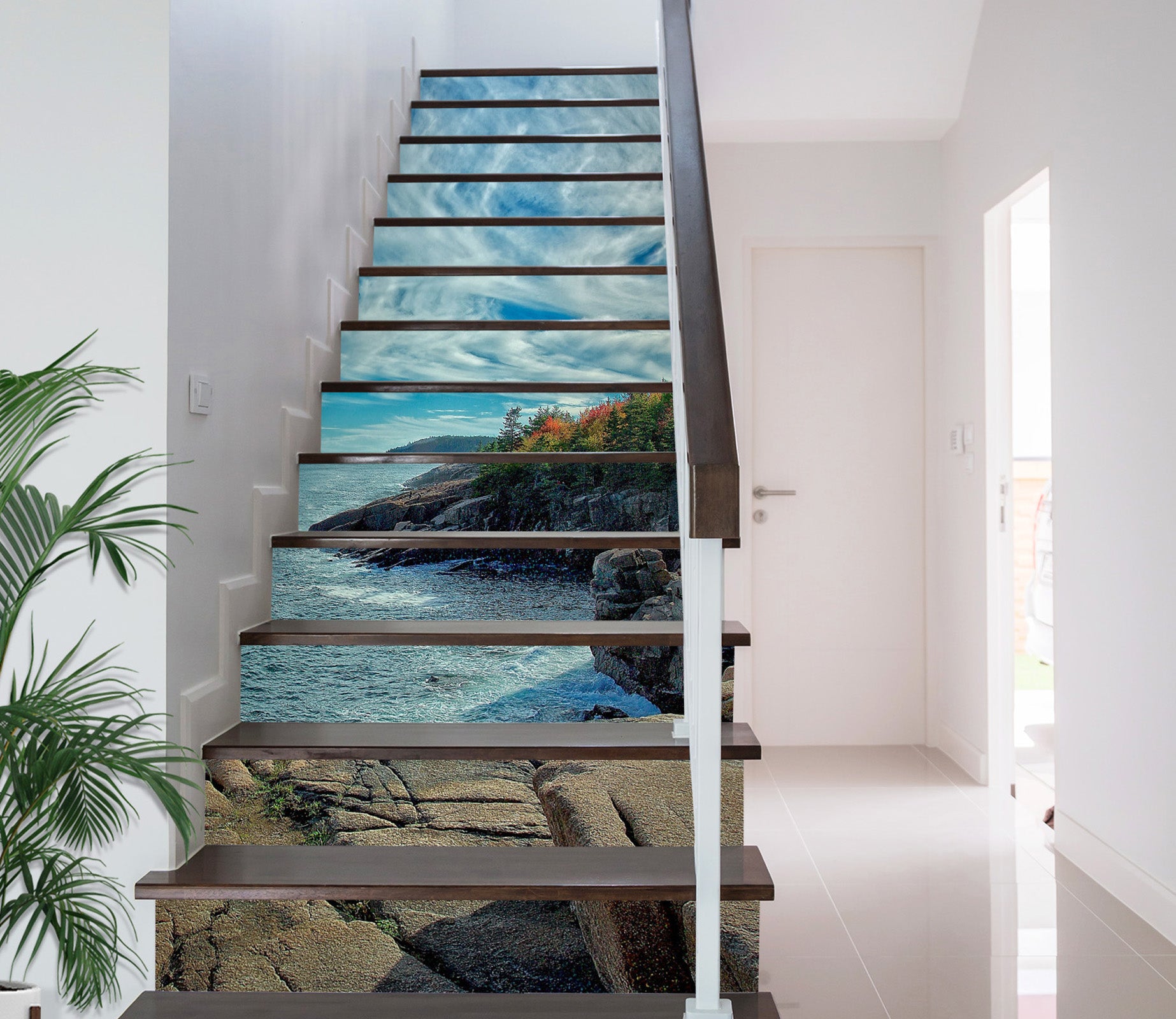 3D Seaside Stones 9489 Kathy Barefield Stair Risers