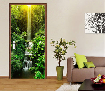 3D Jungle Running Water 24090 Door Mural