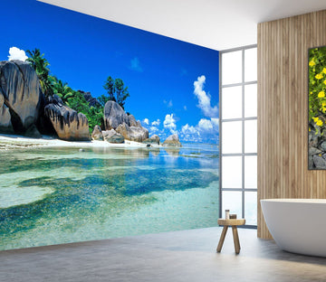 3D Sea Stones 086 Wall Murals Wallpaper AJ Wallpaper 2 