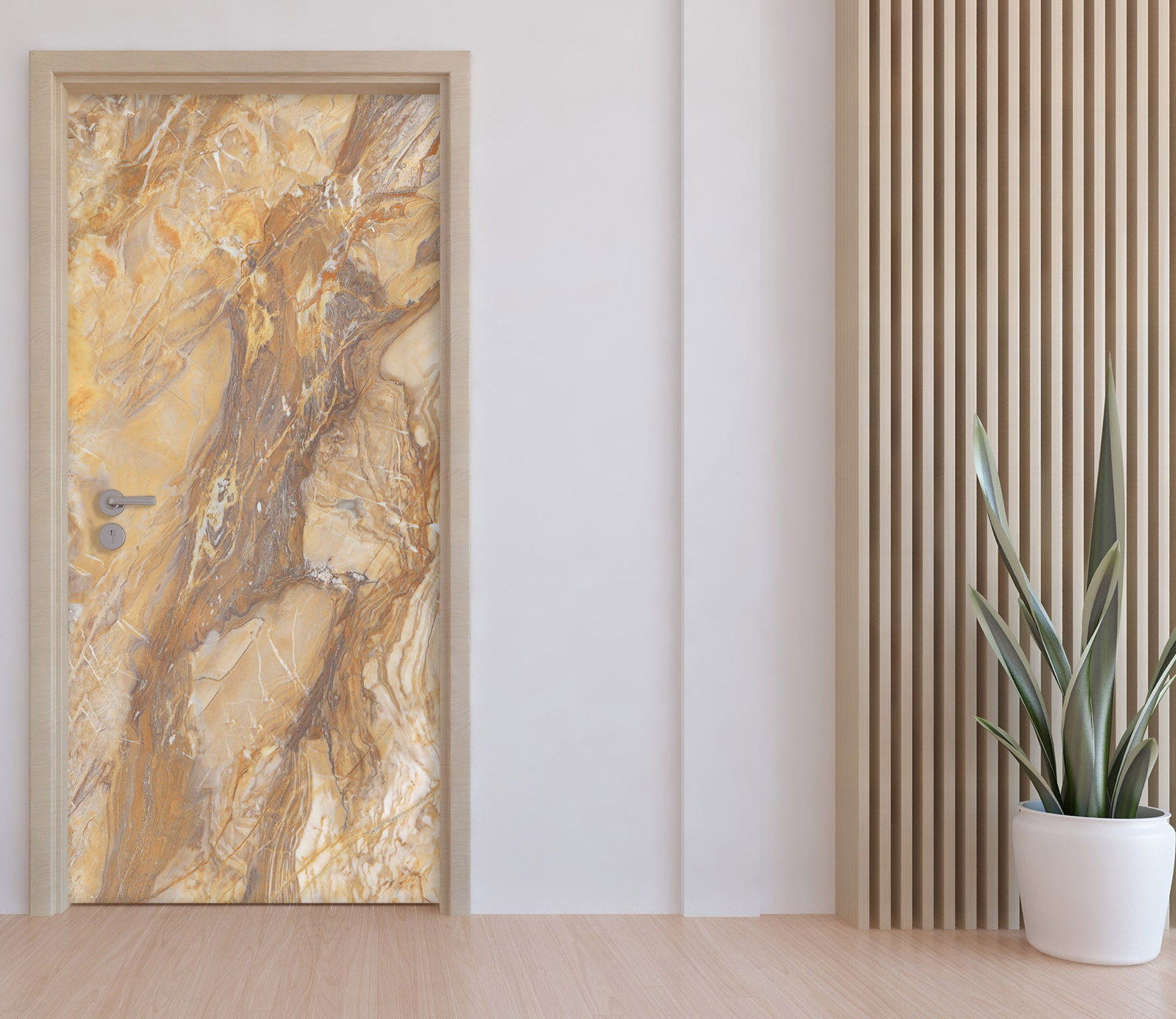 3D Yellow Marble 21184 Door Mural