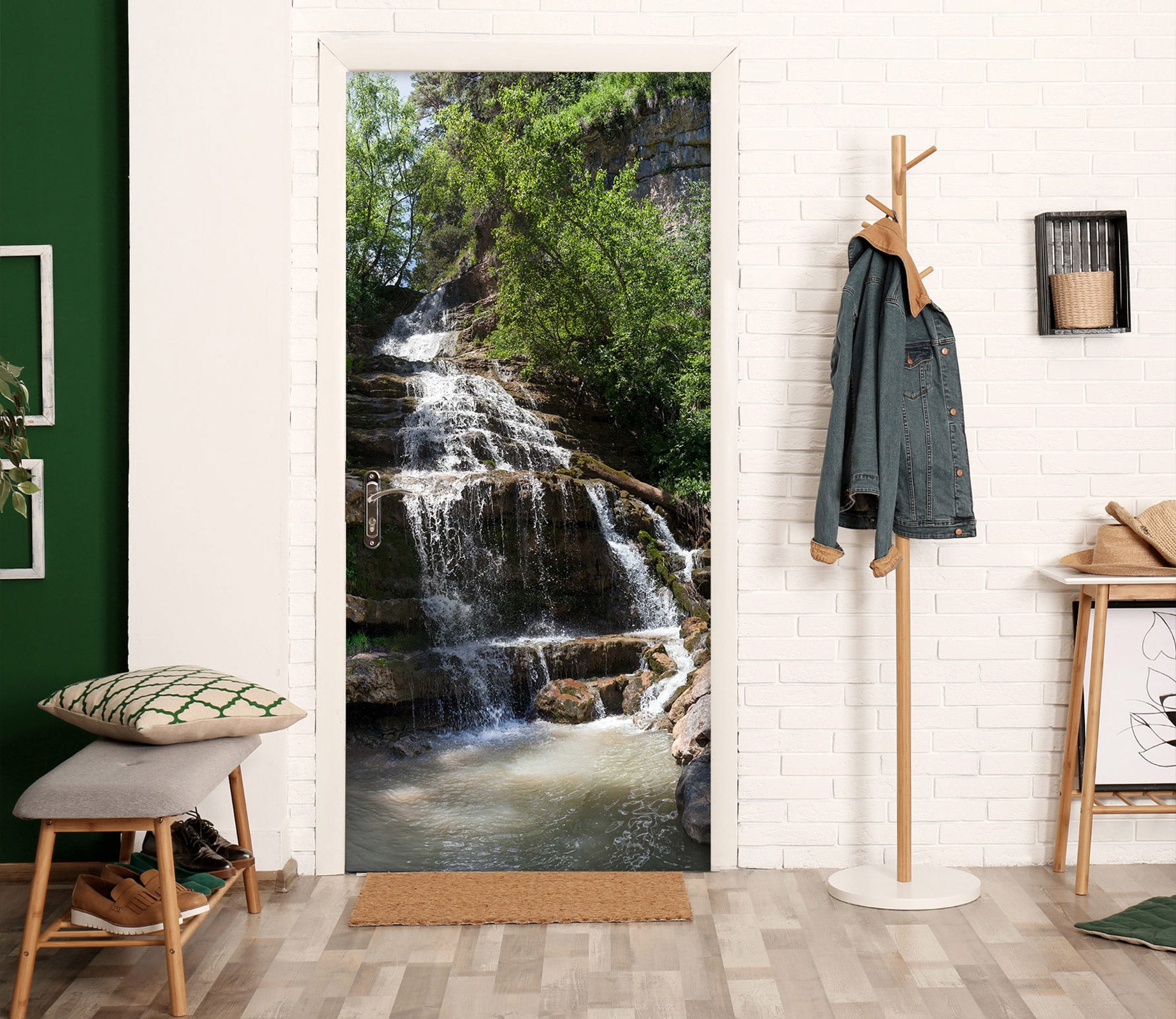 3D River Grass 193 Door Mural