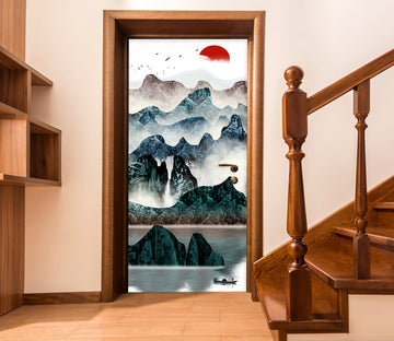 3D Mountains 21159 Door Mural