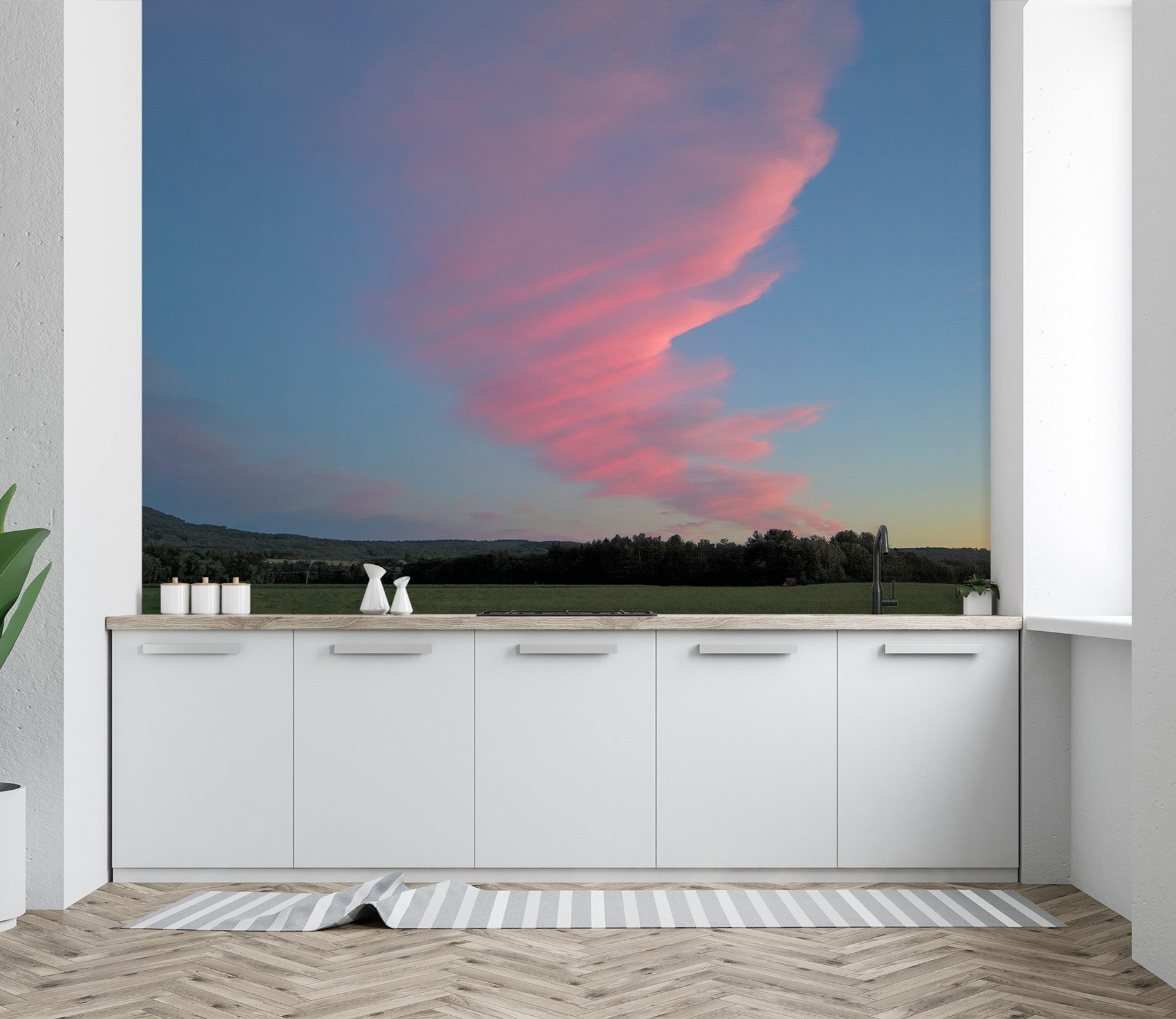 3D Pink Clouds 130 Jerry LoFaro Wall Mural Wall Murals