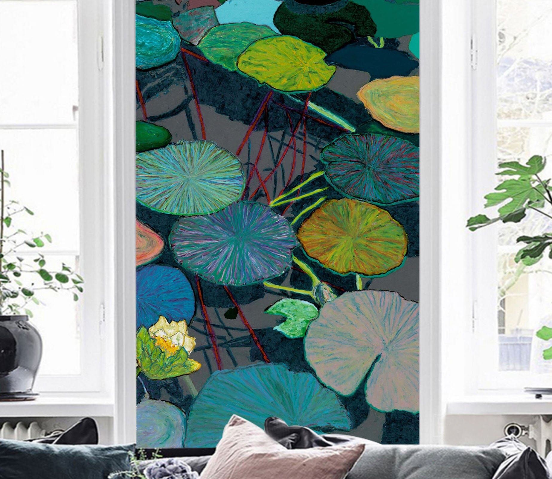 3D Lotus Leaf 1401 Allan P. Friedlander Wall Mural Wall Murals Wallpaper AJ Wallpaper 2 