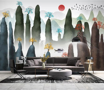 3D Color Tree WC2461 Wall Murals