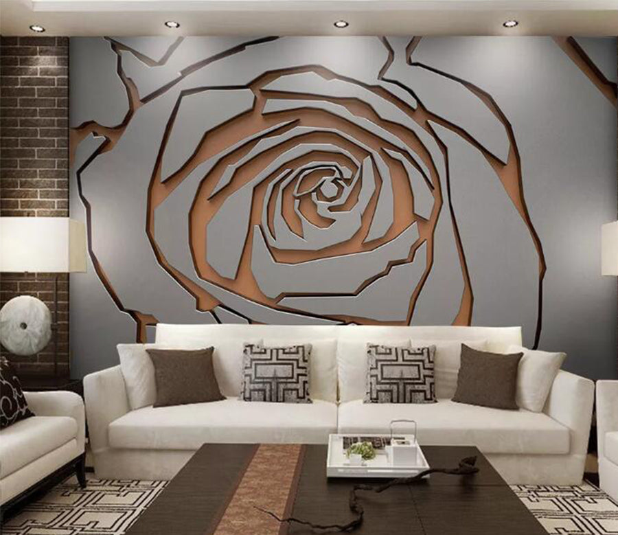 3D Carving Roses WC245 Wall Murals