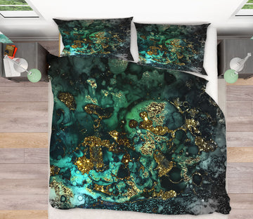 3D Green Turbulence 021 Uta Naumann Bedding Bed Pillowcases Quilt