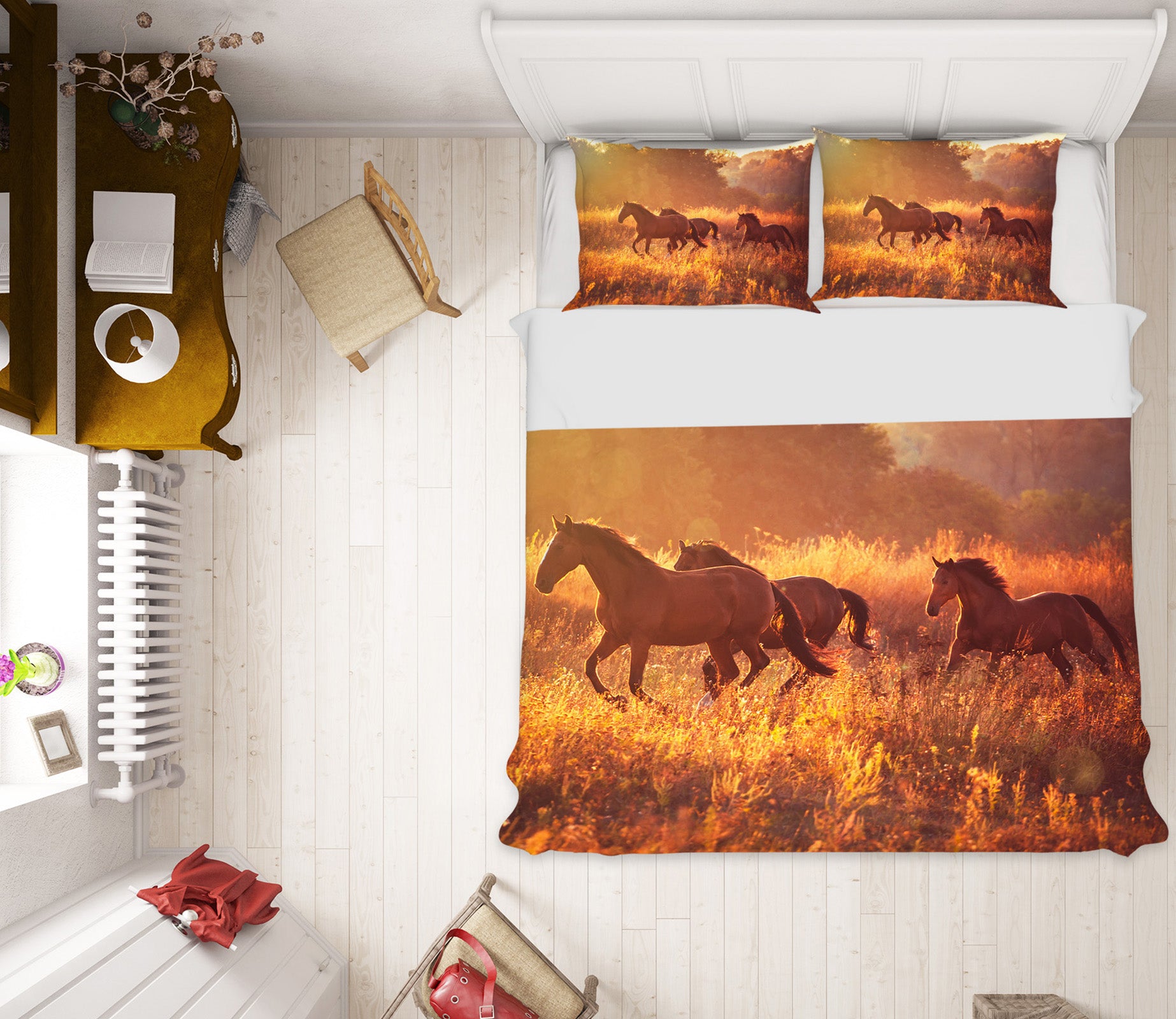 3D Horse 19208 Bed Pillowcases Quilt