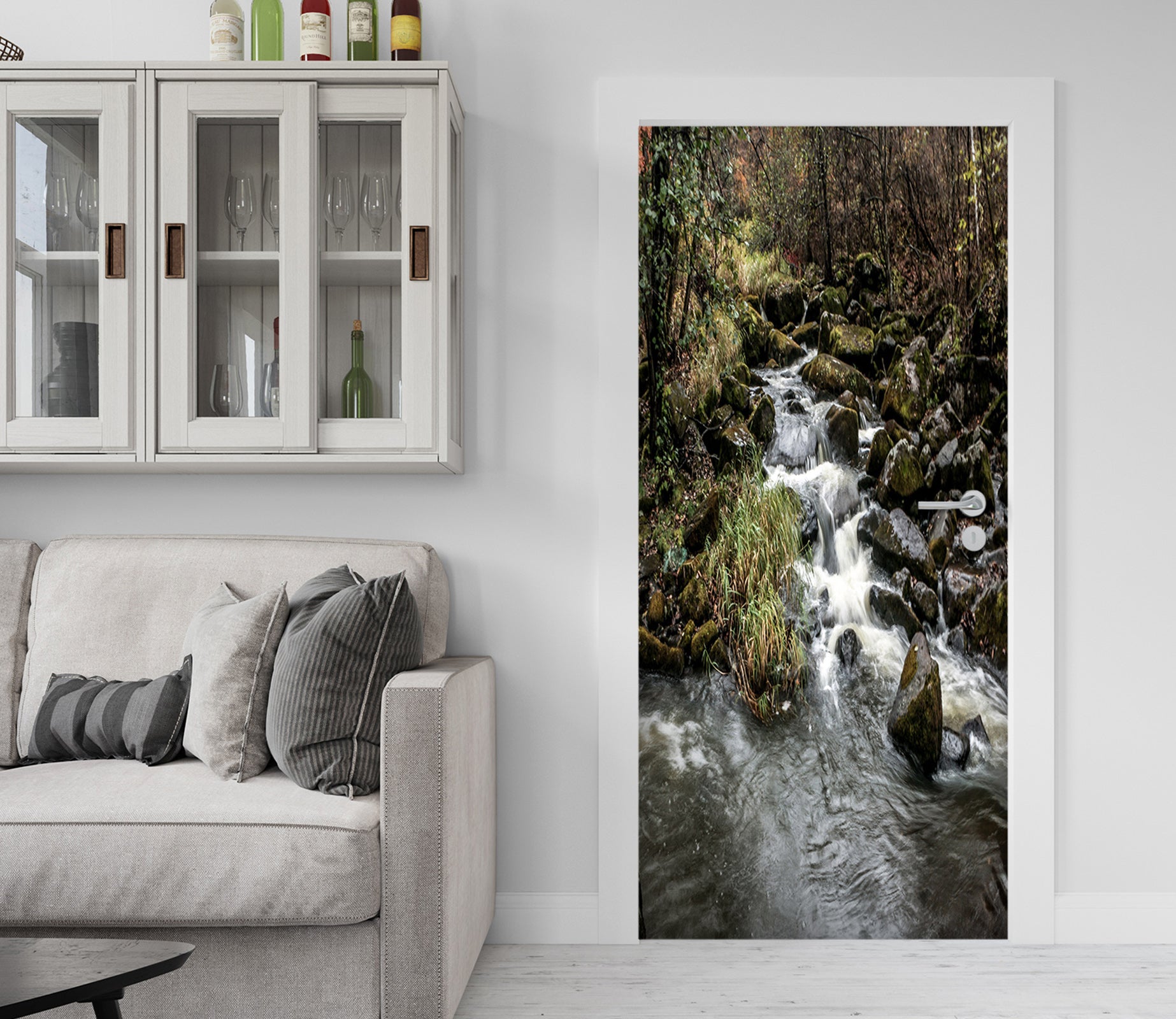 3D Stream Water 21158 Door Mural