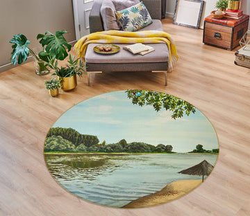 3D Riverside 18136 Marina Zotova Rug Round Non Slip Rug Mat