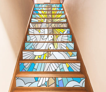 3D Peace Dove 970 Stair Risers Wallpaper AJ Wallpaper 