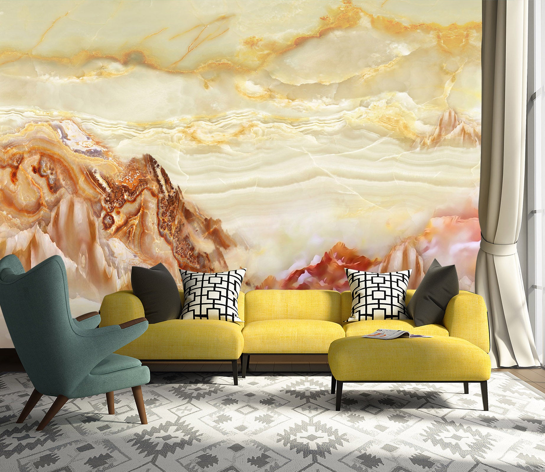 3D Alpine Clouds 1502 Wall Murals