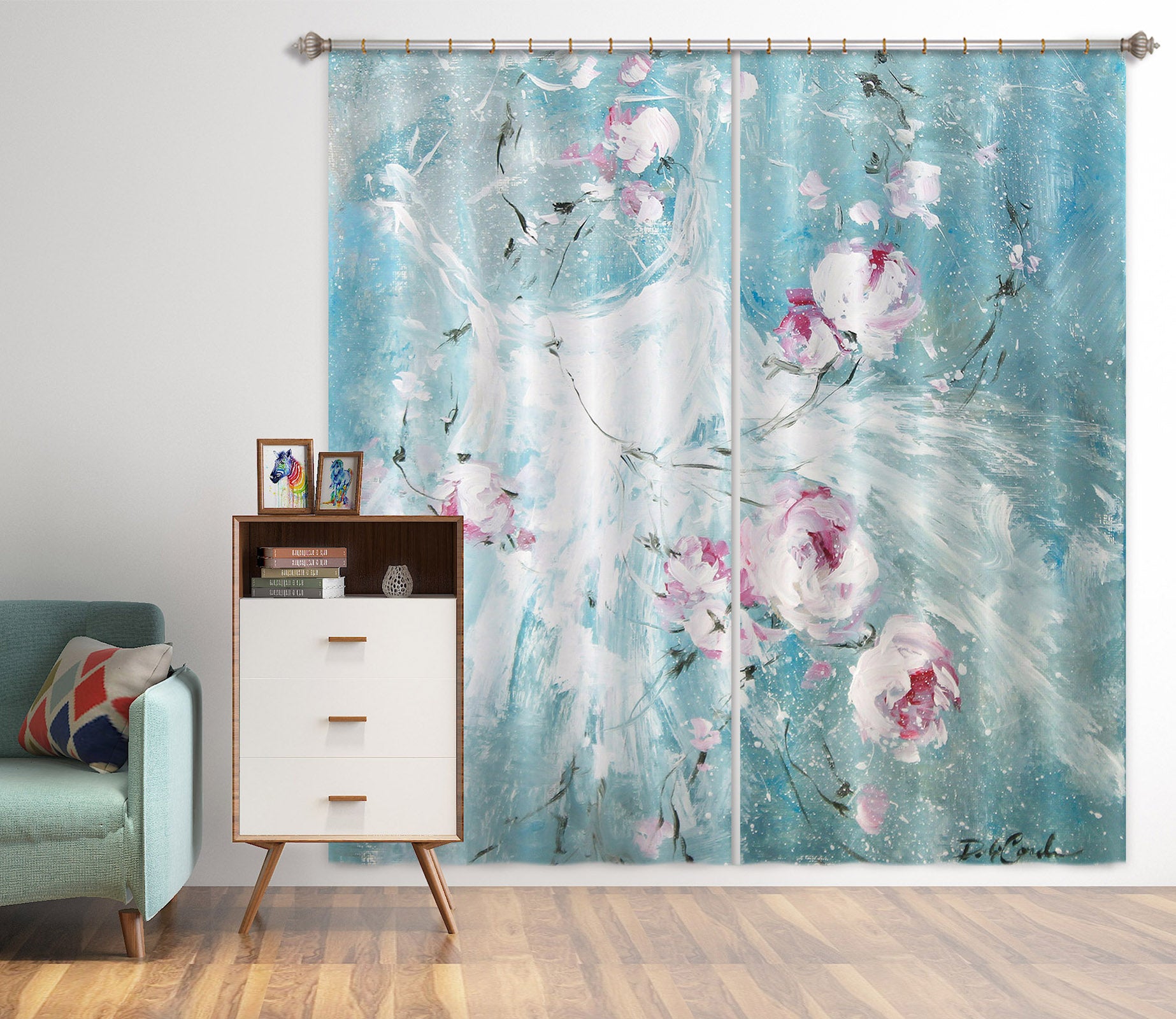 3D Tulle Petals 2185 Debi Coules Curtain Curtains Drapes