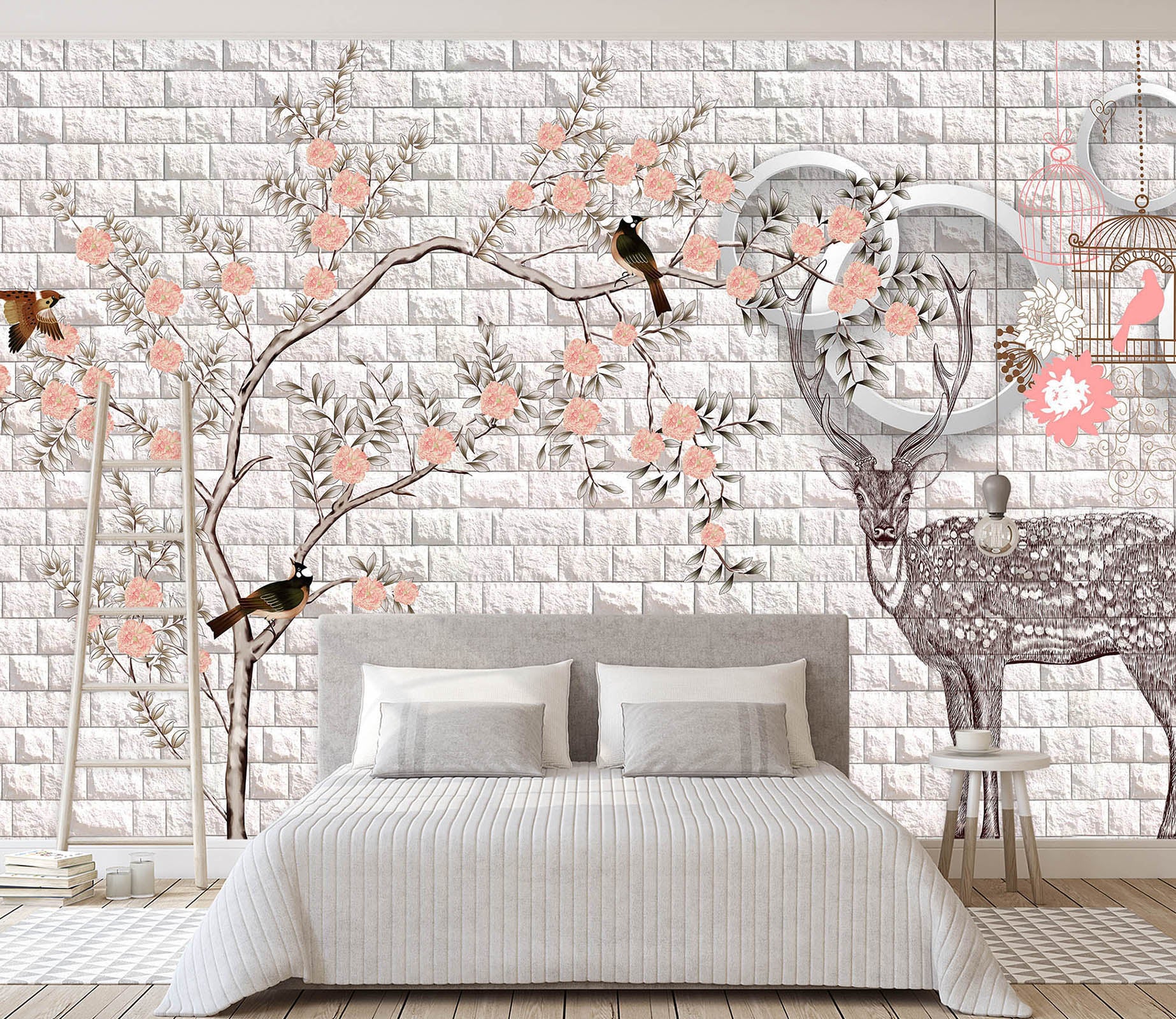 3D Hand Painted Flowers 1402 Wall Murals