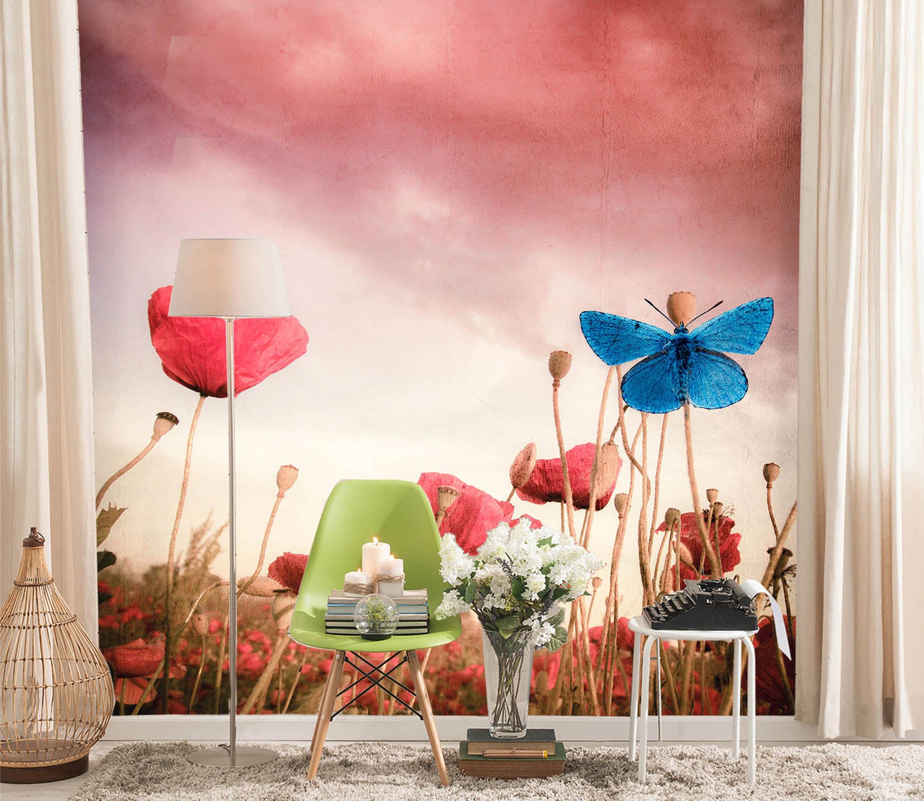 3D Pink Sky 1419 Marco Carmassi Wall Mural Wall Murals