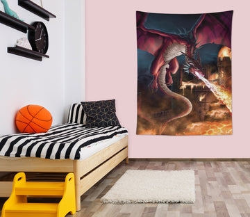 3D Dragon Spitfire 121158 Tom Wood Tapestry Hanging Cloth Hang