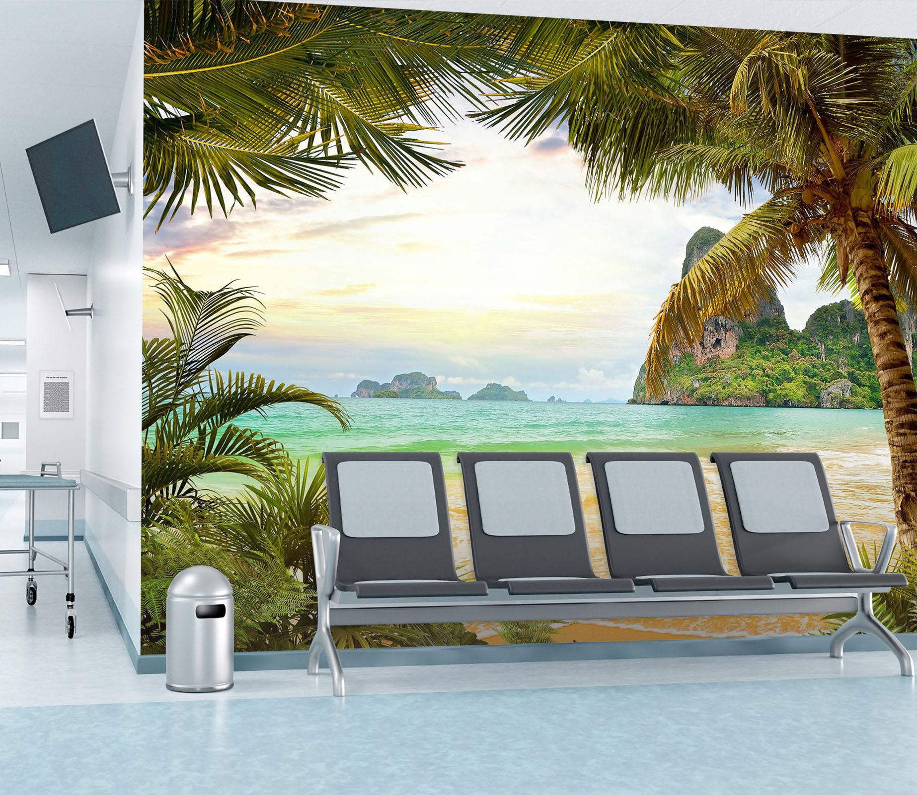 3D Coconut Tree 297 Wall Murals