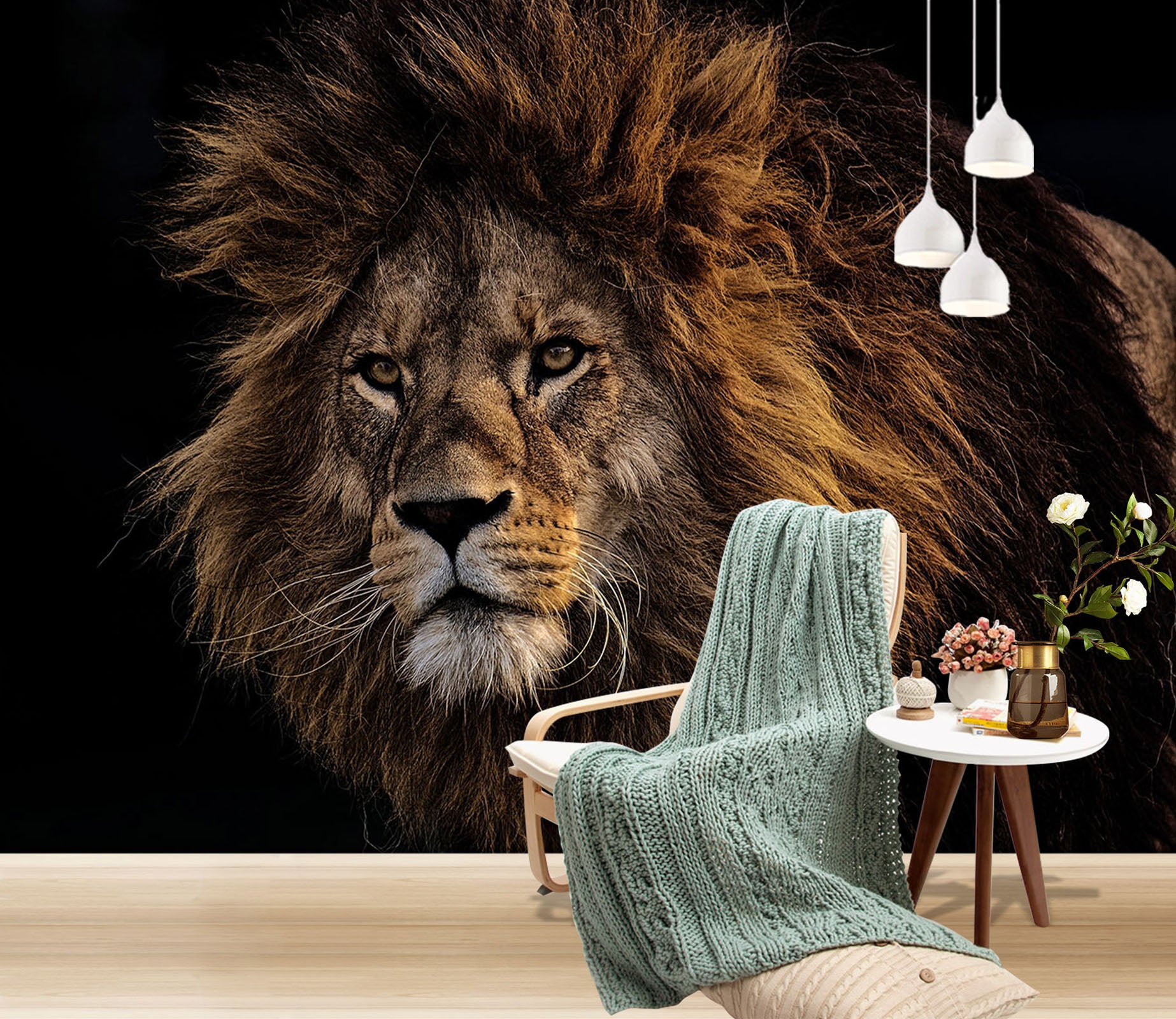 3D Lion Leader 165 Wall Murals