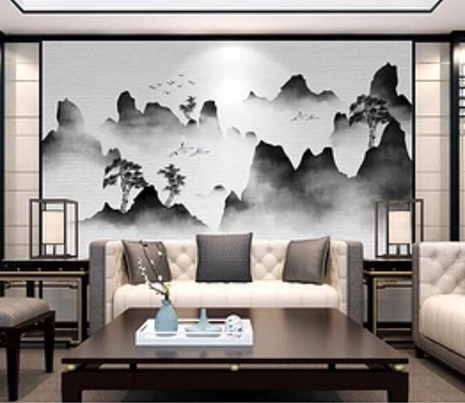 3D Misty Valley 1609 Wall Murals Wallpaper AJ Wallpaper 2 