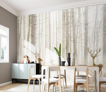 3D Fawn Foraging WC1443 Wall Murals