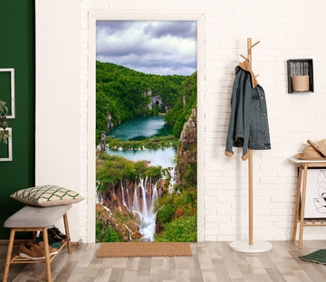 3D Mountain Stream 23198 Door Mural