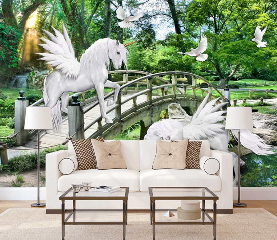 3D Pegasus Dove WC1708 Wall Murals