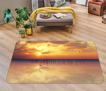 3D Sunset River 1128 Marco Carmassi Rug Non Slip Rug Mat Mat AJ Creativity Home 