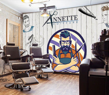 3D Start Cutting 1403 Barber Shop Wall Murals