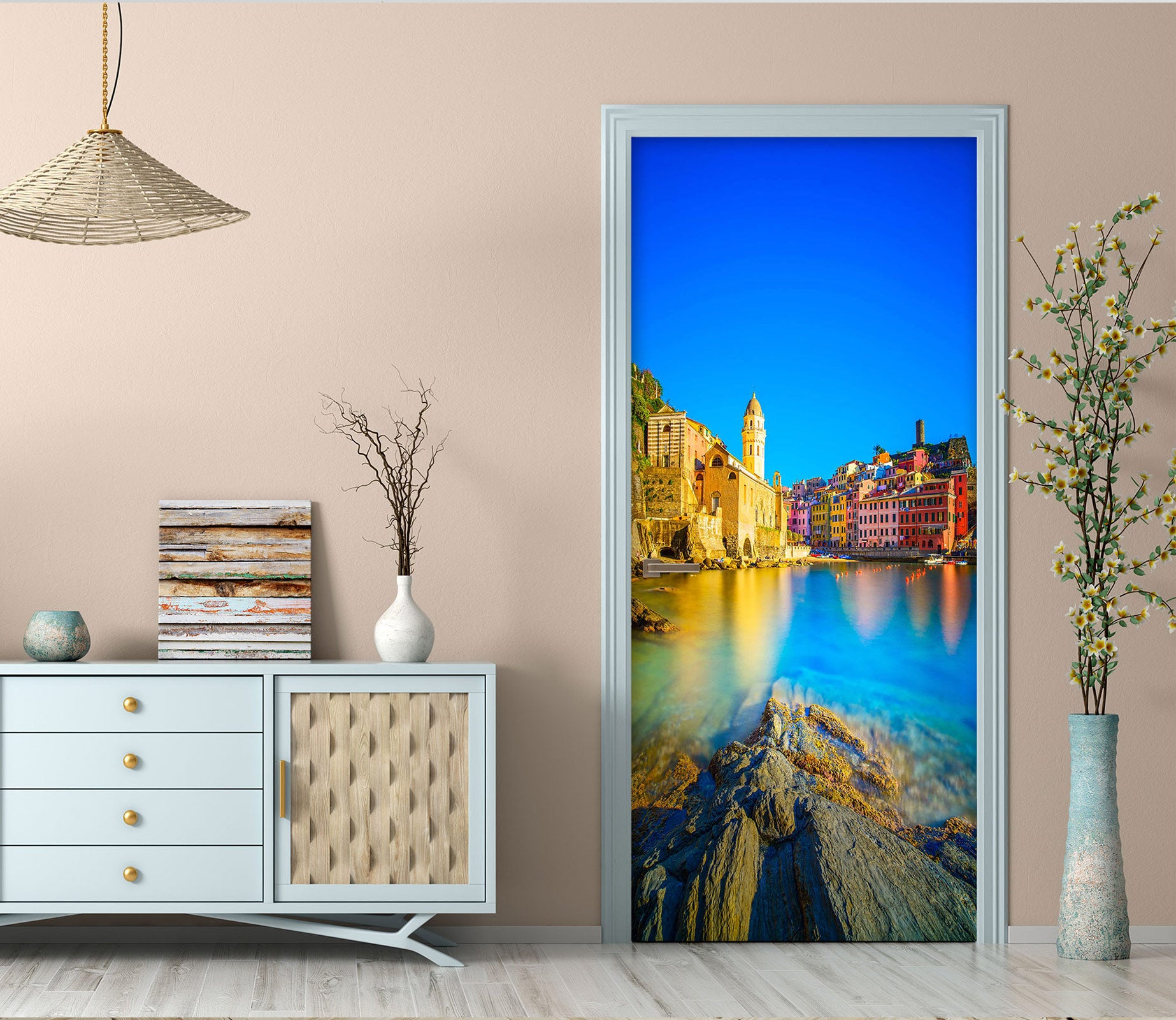 3D City Water 23028 Door Mural