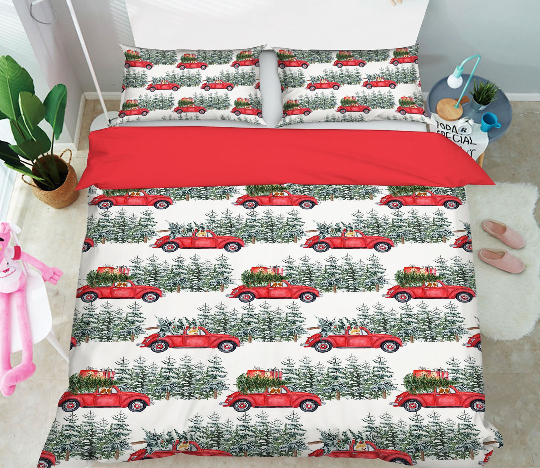 3D Puppy Car Gift 188 Uta Naumann Bedding Bed Pillowcases Quilt