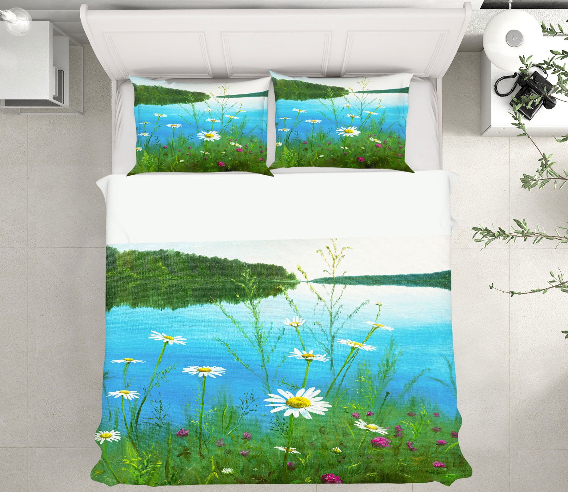 3D Lakeside Flower Bush 1752 Marina Zotova Bedding Bed Pillowcases Quilt