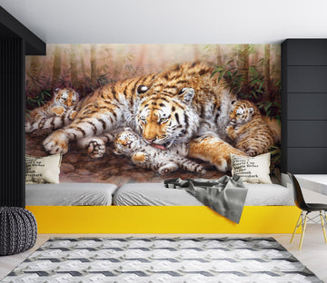 3D Baby Tiger 5441 Kayomi Harai Wall Mural Wall Murals