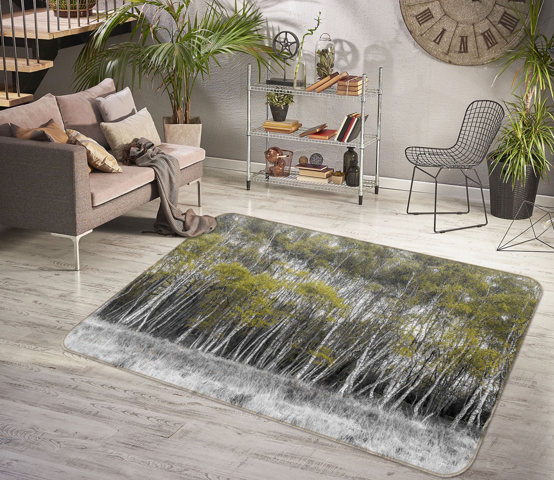 3D Forest Grass 144 Assaf Frank Rug Non Slip Rug Mat