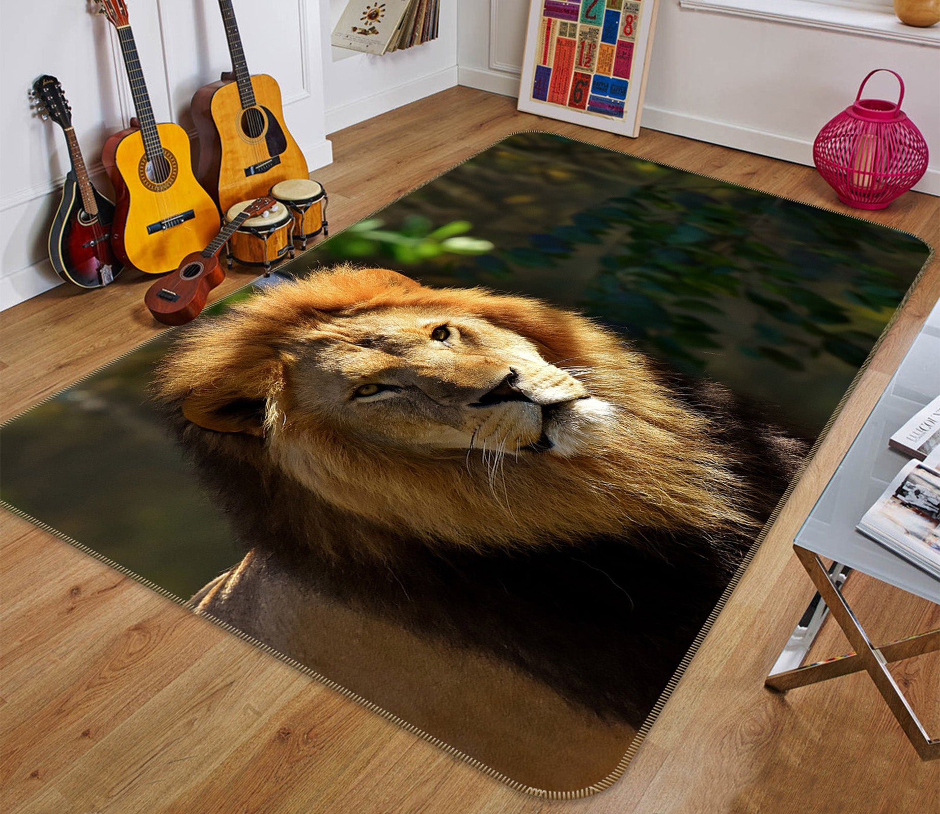 3D Lion 82132 Animal Non Slip Rug Mat