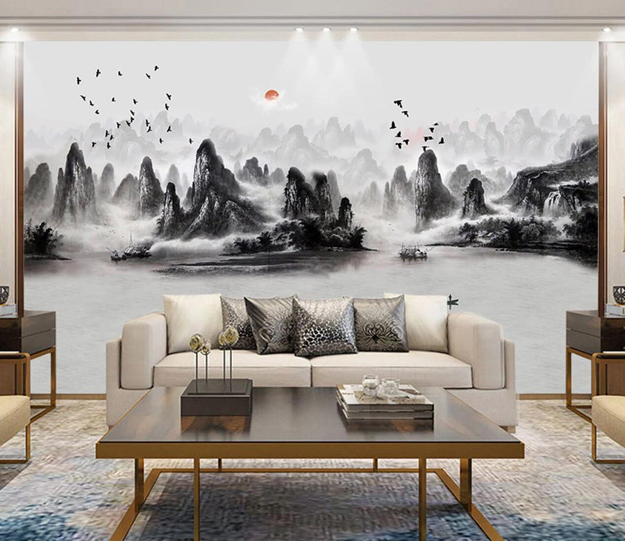 3D Canyon Lake WC1320 Wall Murals